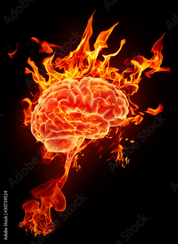 Burning brain