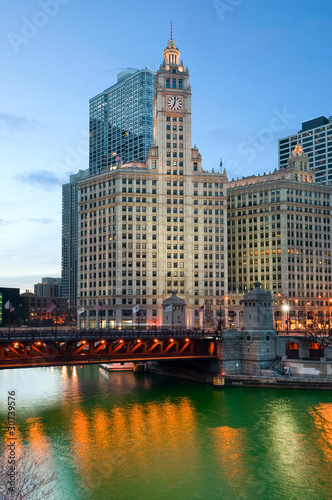 Obraz na płótnie Chicago riverside w salonie