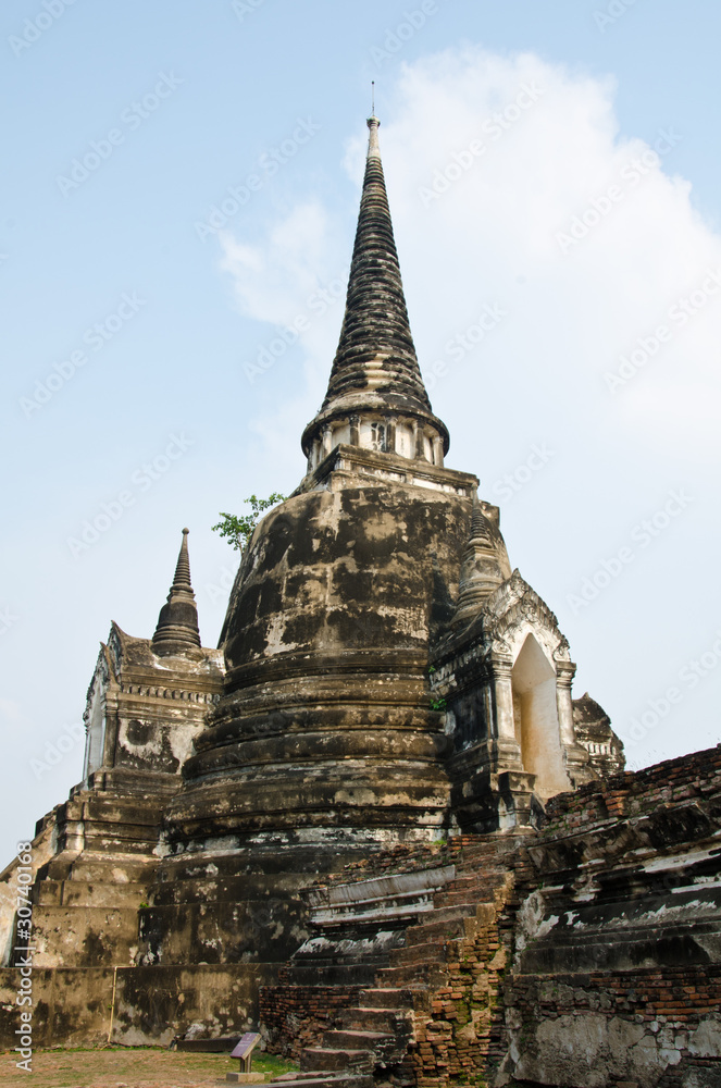 Temple ancient monument.Ayutthaya, Thailand.