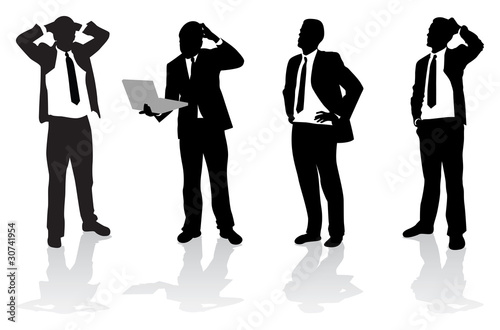 stressed business people