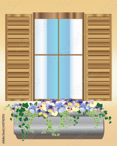 pansy window box
