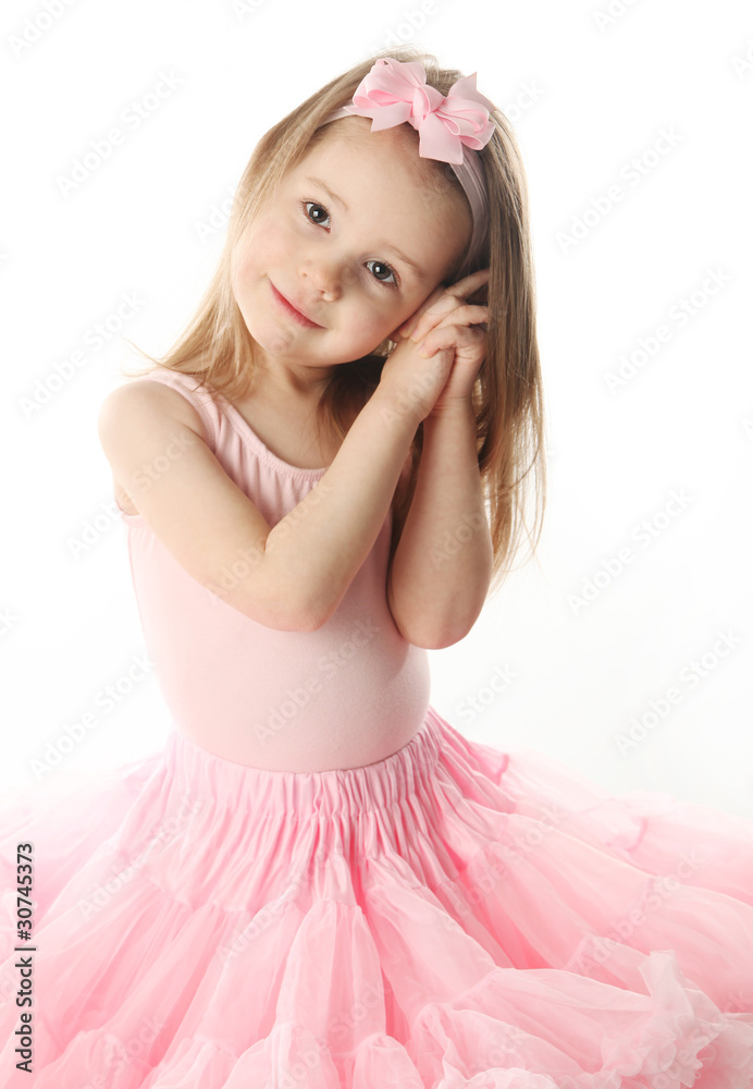 Pretty preschool ballerina