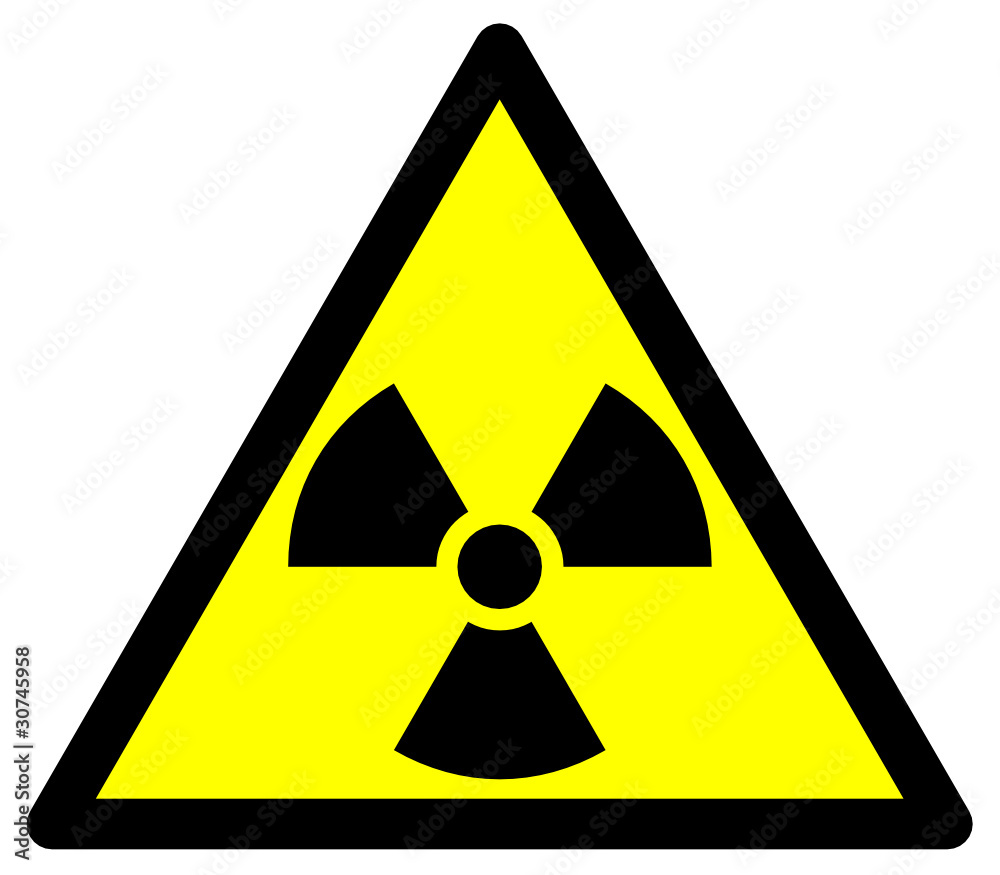 Radioaktivität / Atomkraft Zeichen Schild Radioaktivität / Atomkraft Zeichen Schild