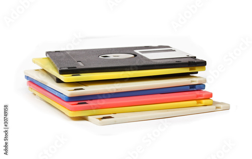Floppy disks pile