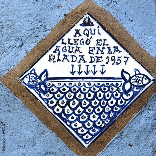 Bild auf Leinwand livello della piena a valencia