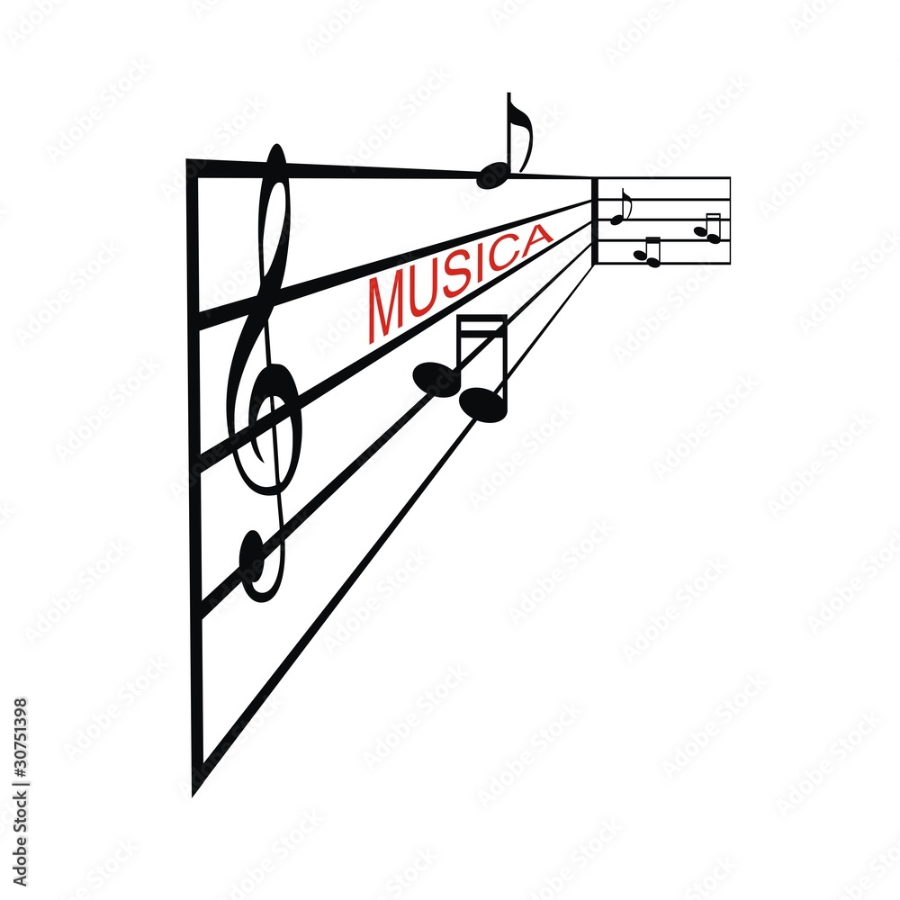 Fototapeta premium Logo_musica 4
