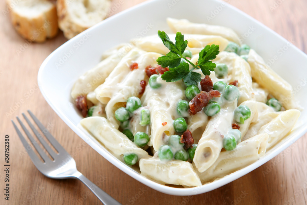 Pasta with Prosciutto and Peas