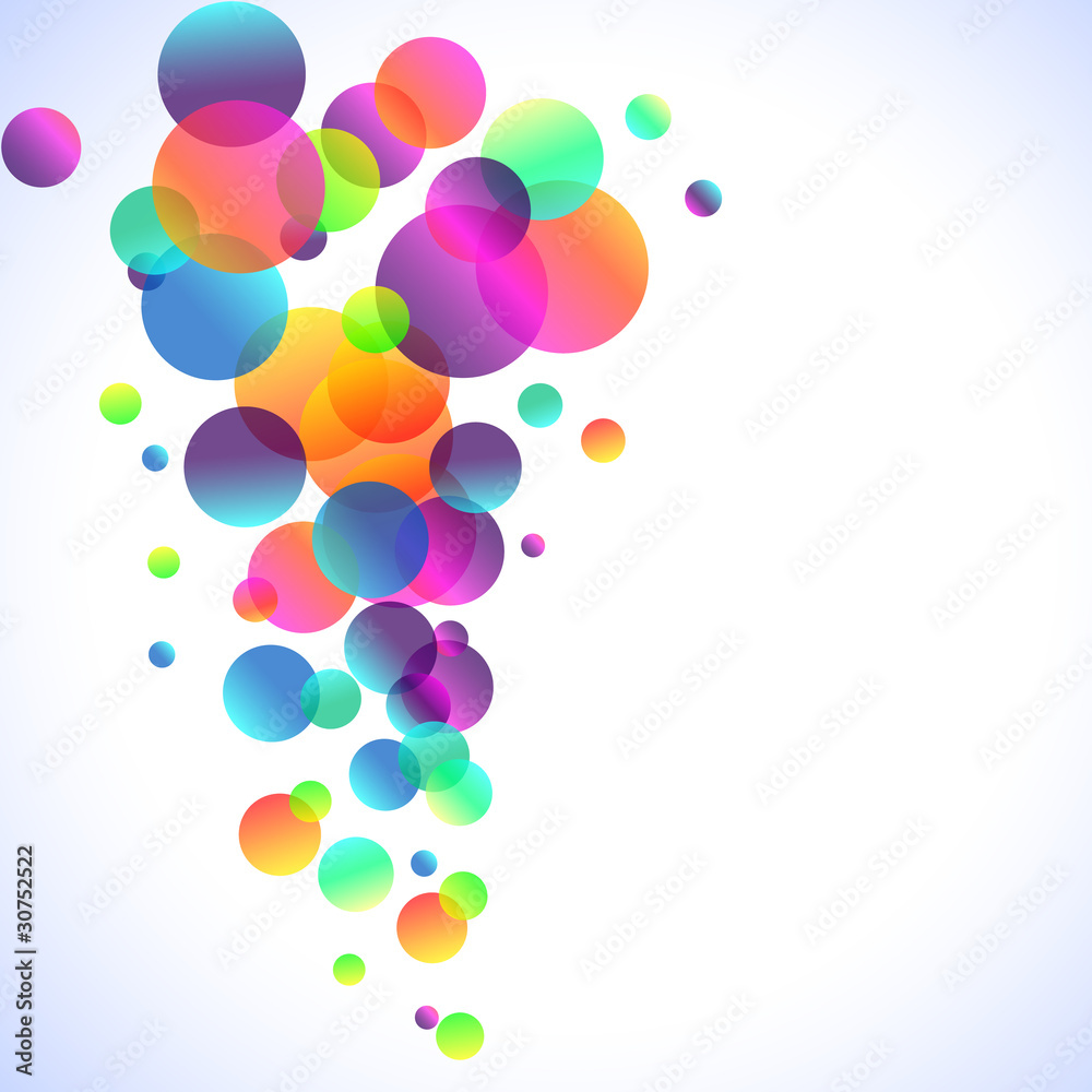 Rainbow Bubbles Background for Elegant Flyers