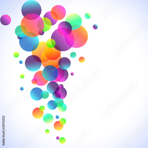 Rainbow Bubbles Background for Elegant Flyers