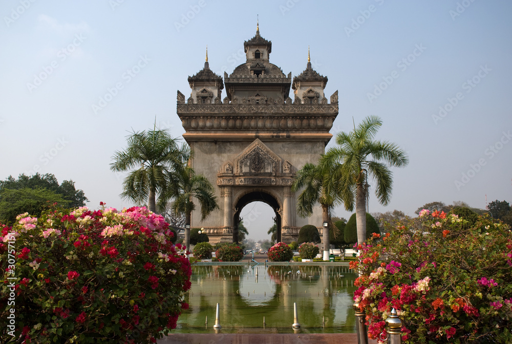 Patousay,memorial arch in Vientiane,Laos