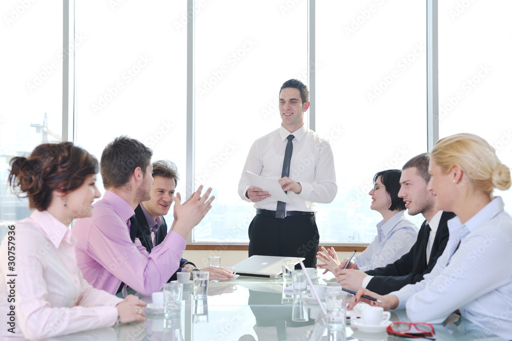 group of business people at meeting