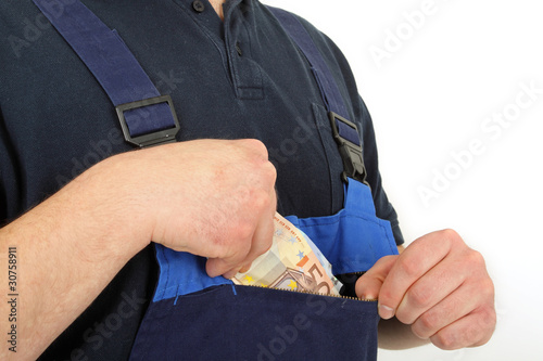 Bargeld einstecken