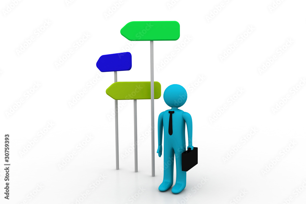 Businessman before a choice Businessman before a choice