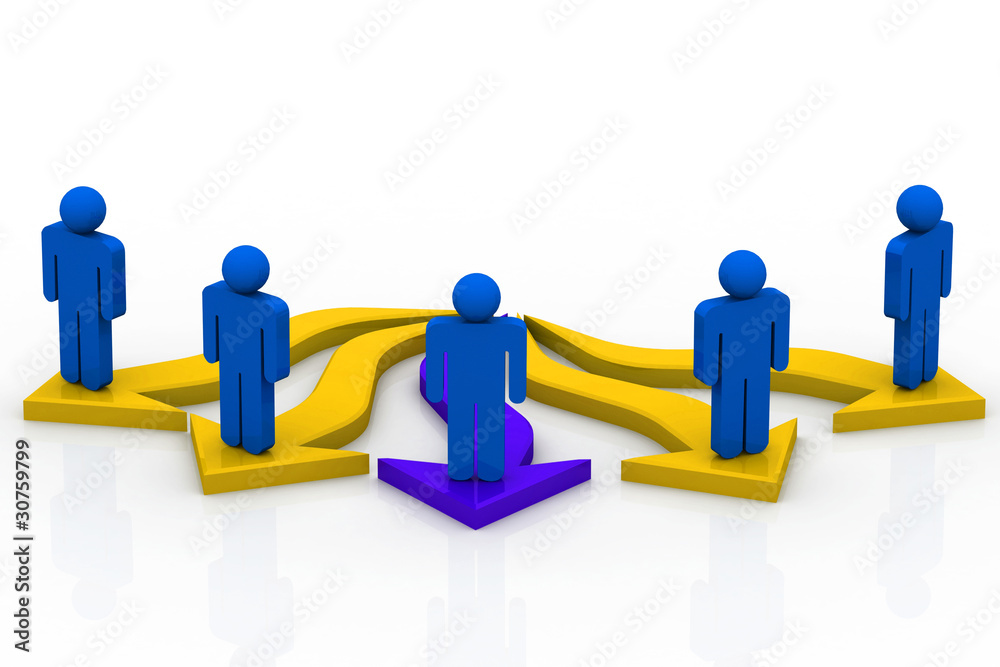 Selecting the right direction. Selecting the right direction.