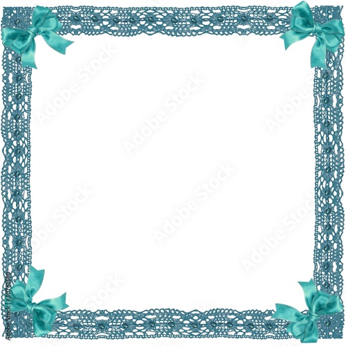 encadrement dentelle turquoise