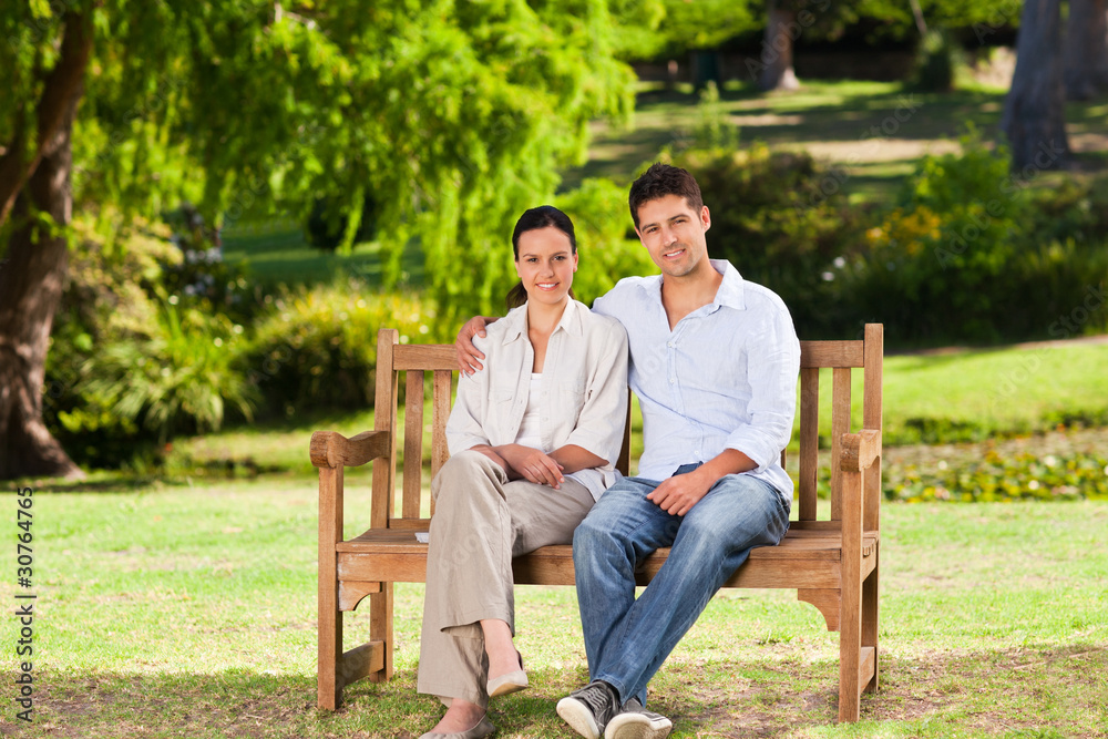 Couple on the bench Couple on the bench