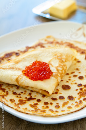Pancake With Red Caviar