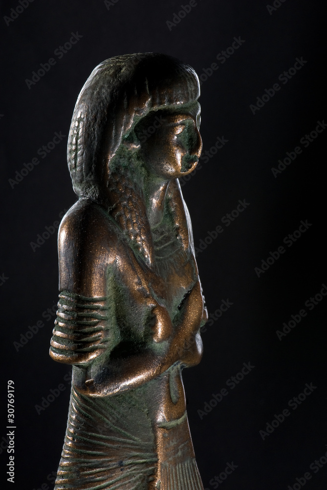 Statuette égyptienne En Bois – Décor Antique – Sans Marque