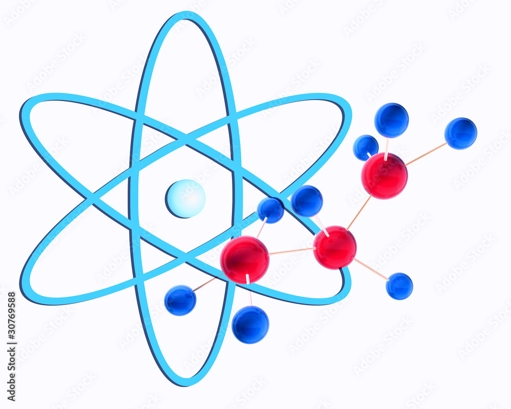 Molecular structure and symbol of science - atom Molecular structure and symbol of science - atom