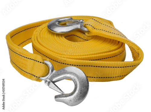 Obraz na plátně Towing rope with hooks