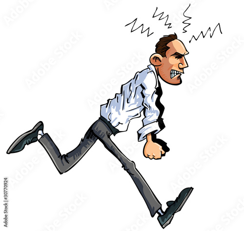 Cartoon of furious man
