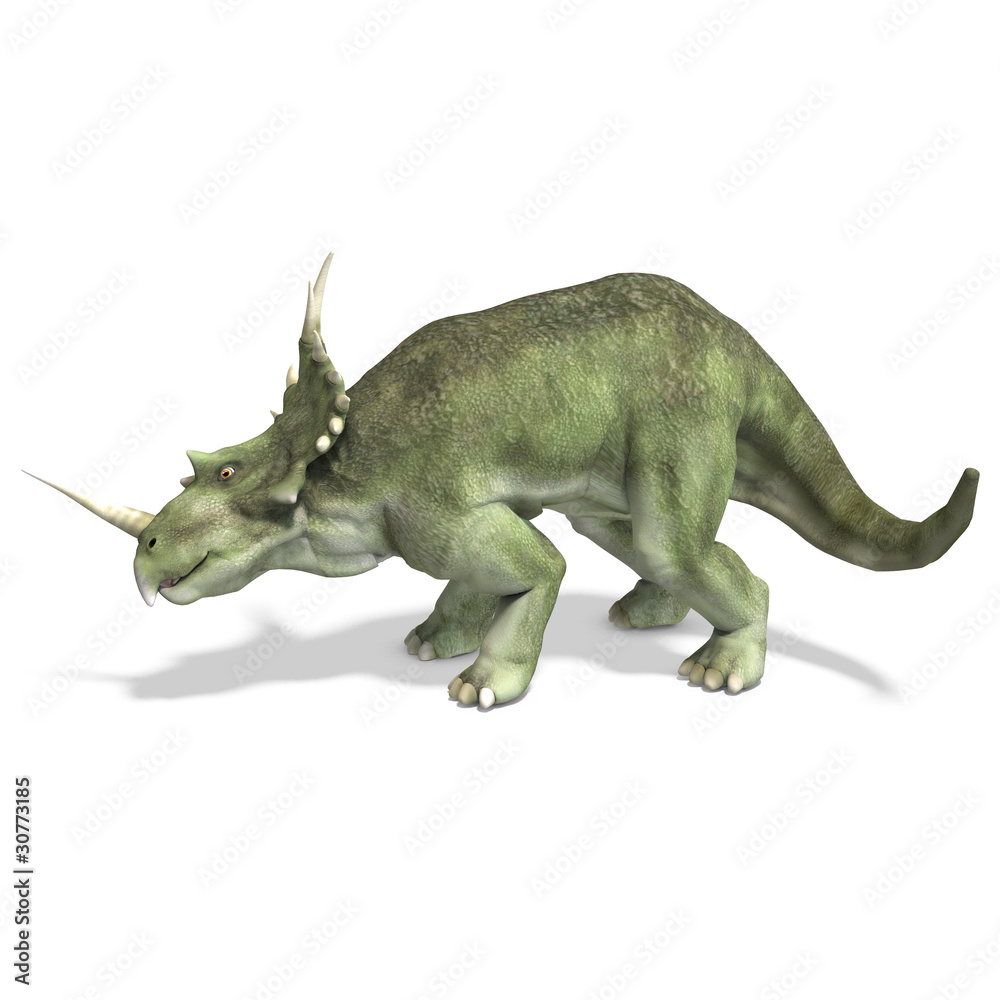 Fototapeta premium Dinosaur Styracosaurus. 3D rendering with clipping path and
