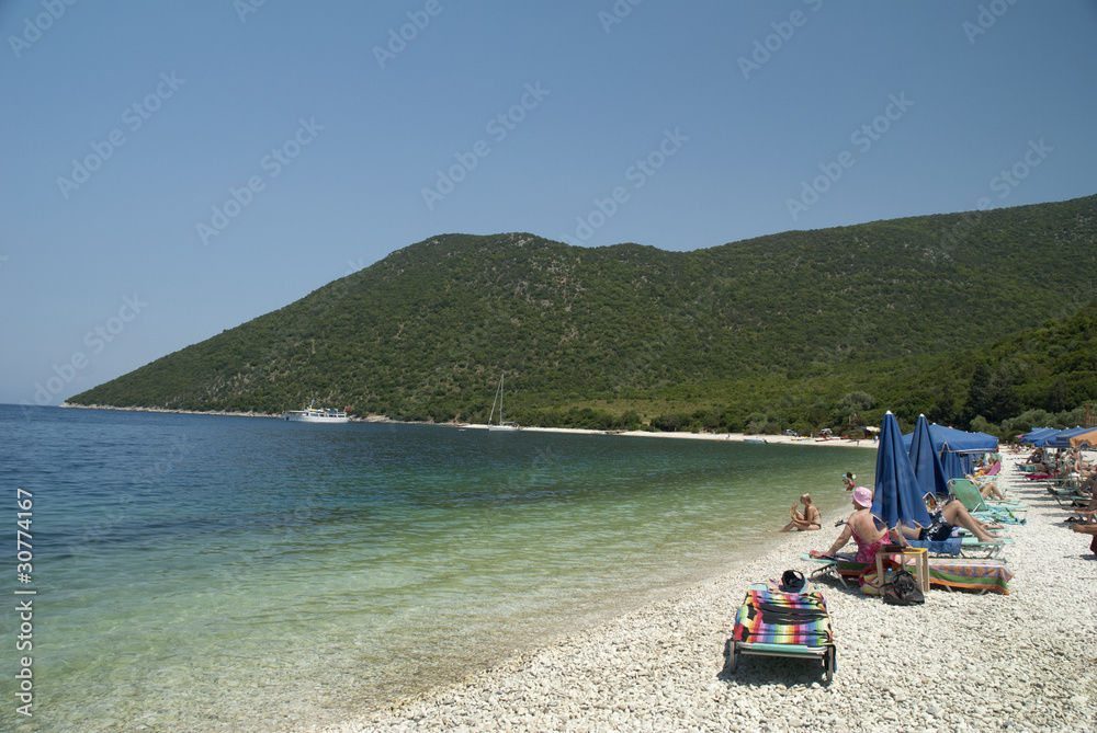 Fototapeta premium Antisamos Bay on the Island of Kephalonia in Greece