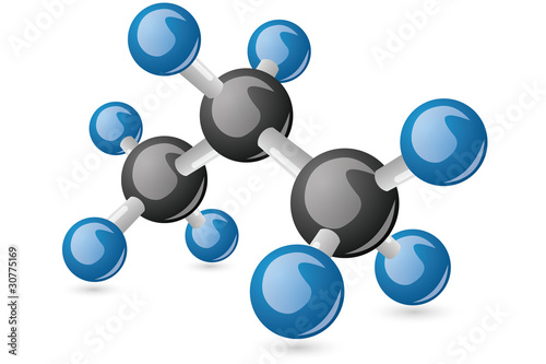 Propane molecule