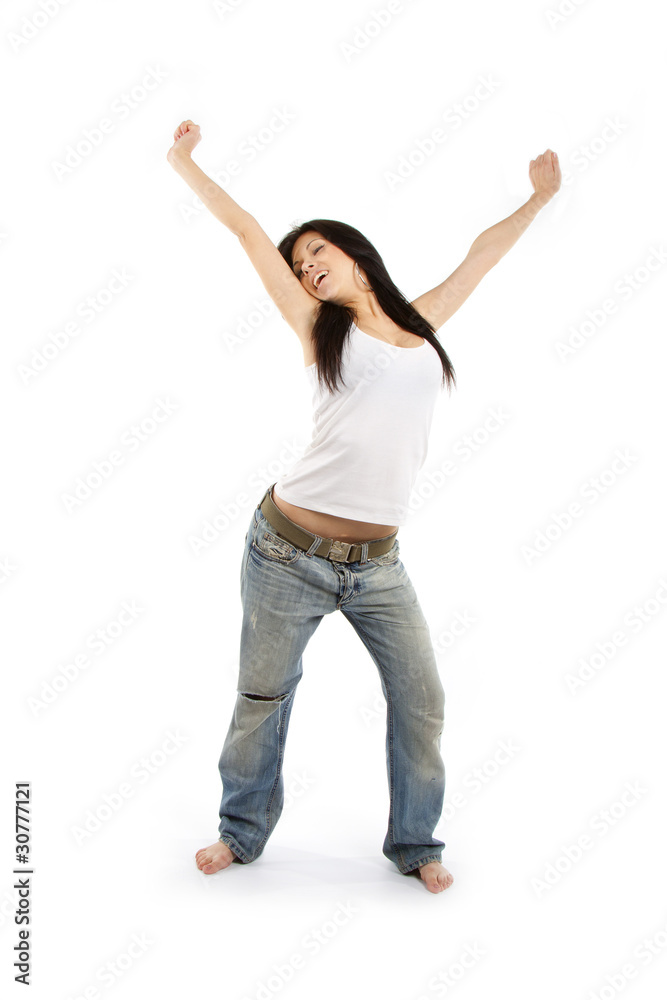Beautiful happy young woman Beautiful happy young woman