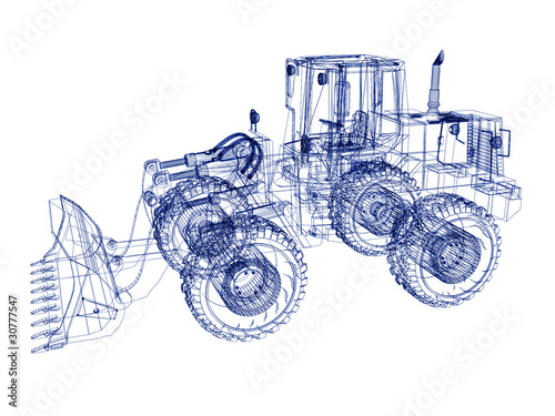3d model bulldozer