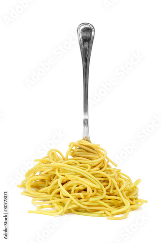 spaghetti on a fork