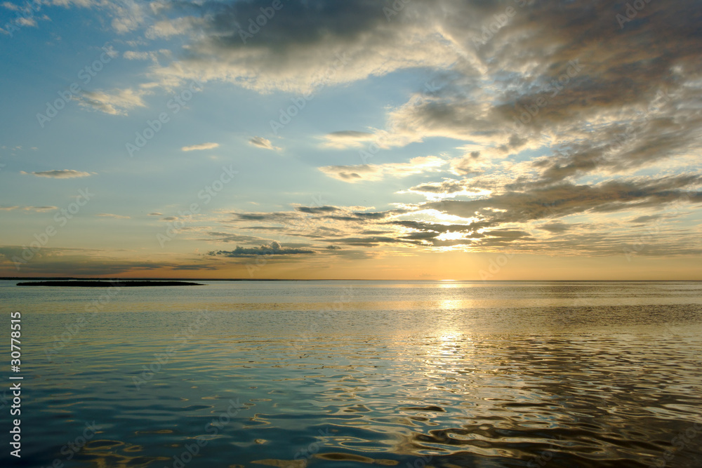 Sunset on the White Sea