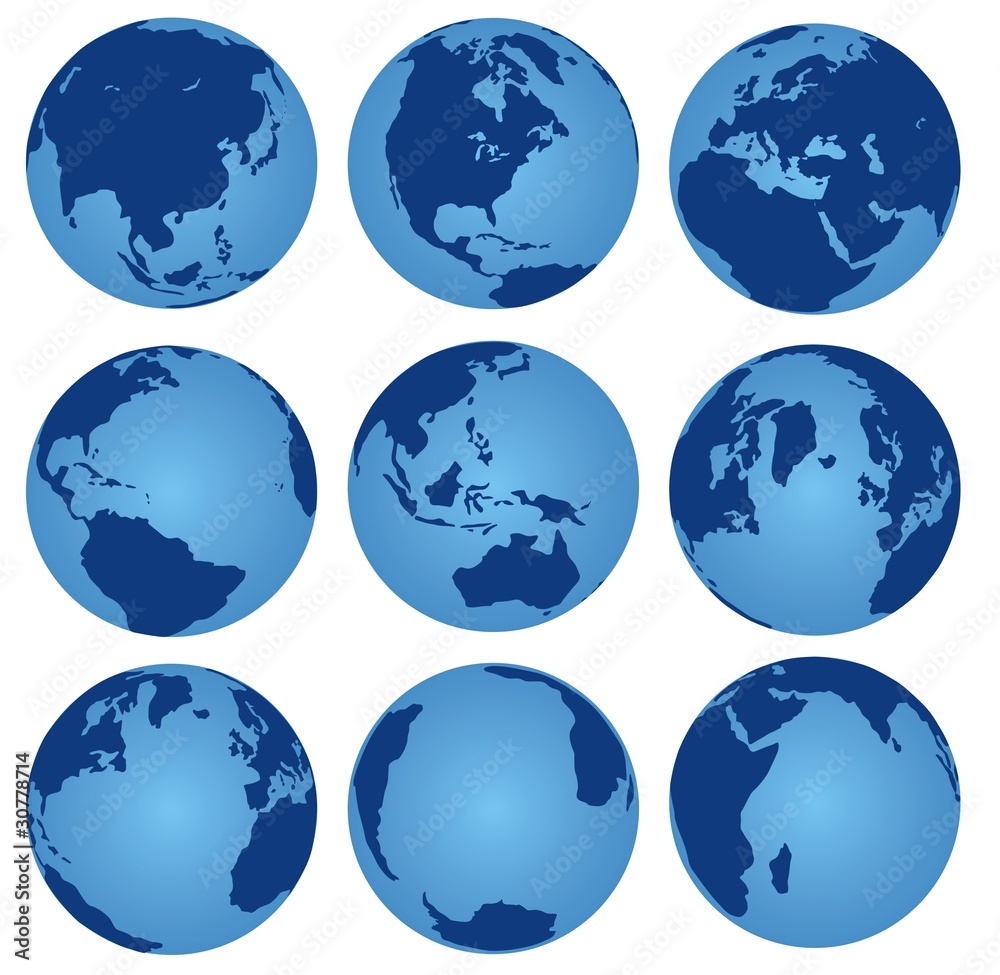 nine set of wiev world globe nine set of wiev world globe