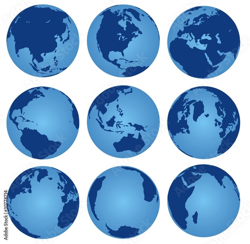 nine set of wiev world globe