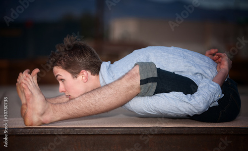 Young Man Exercising