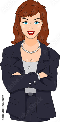 Retro Girl Businesswoman