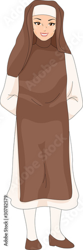 Retro Girl Nun