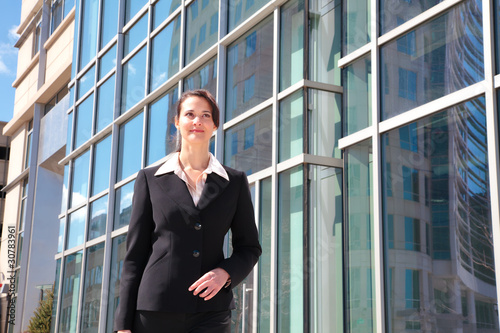 Businesswoman downtown