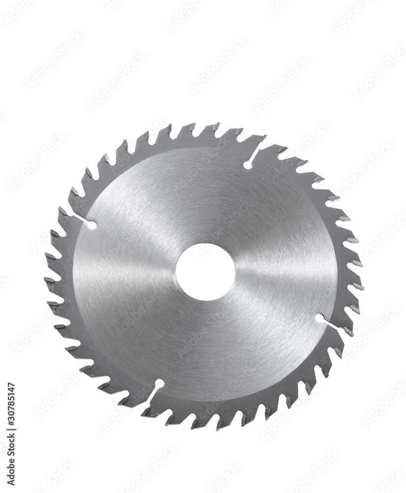 Circular saw blade for wood isolated on white background Circular saw blade for wood isolated on white background