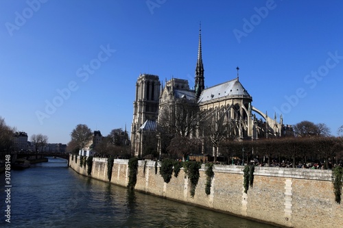 Notre-Dame de Paris Cathedral, side view