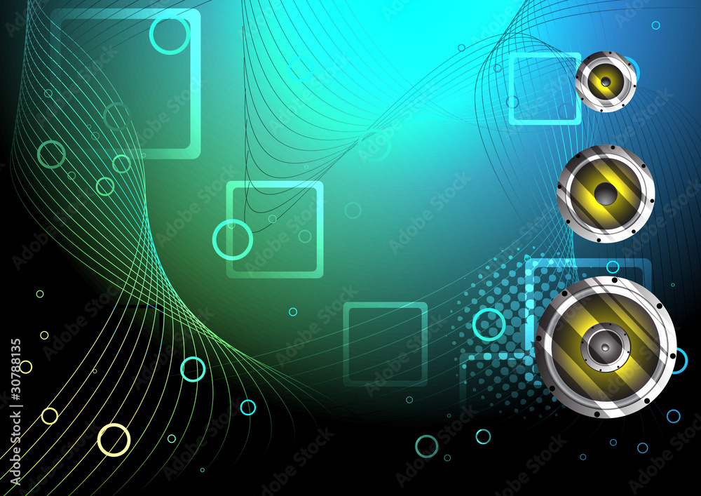 Fototapeta premium Vector music background