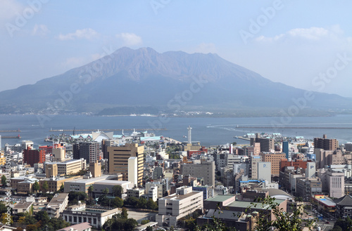 Kagoshima and Mt Sakurajima, Japan © Videowokart