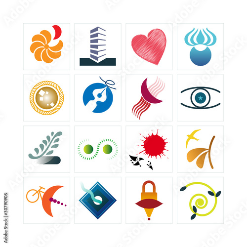 logo, picto, marketing, internet, business, web, commerce, kit
