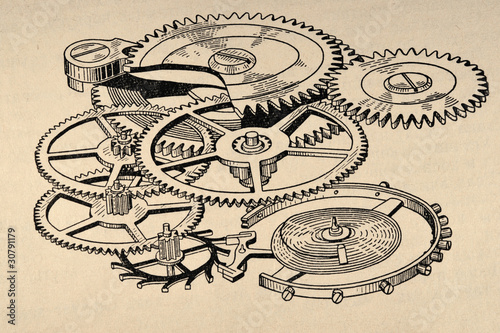 Old Clockwork Diagram