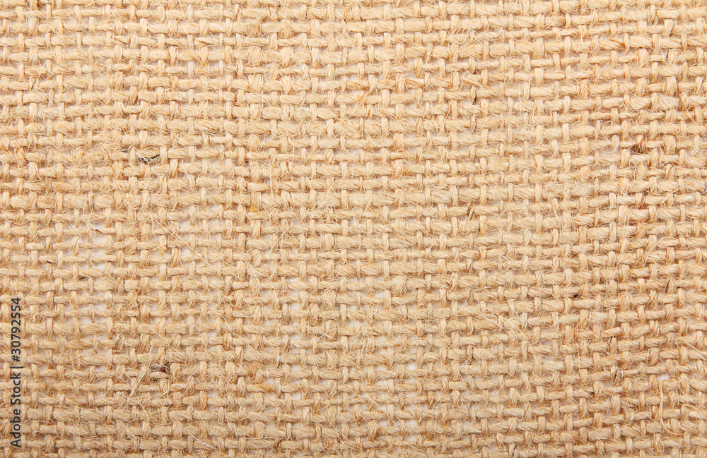 Natural linen striped textured sacking burlap background