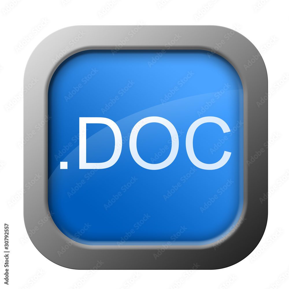 Icône - Fichier Doc - obrazy, fototapety, plakaty 