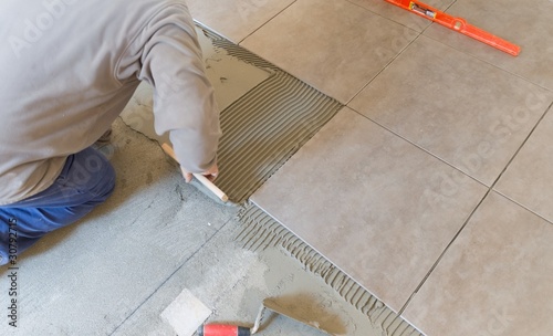 Pose carrelage intérieur