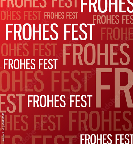Aktions Button - Frohes Fest - rot