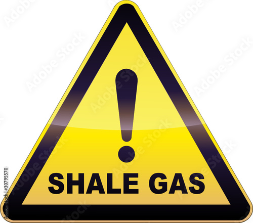 Yellow Shale Gas Warning Sign