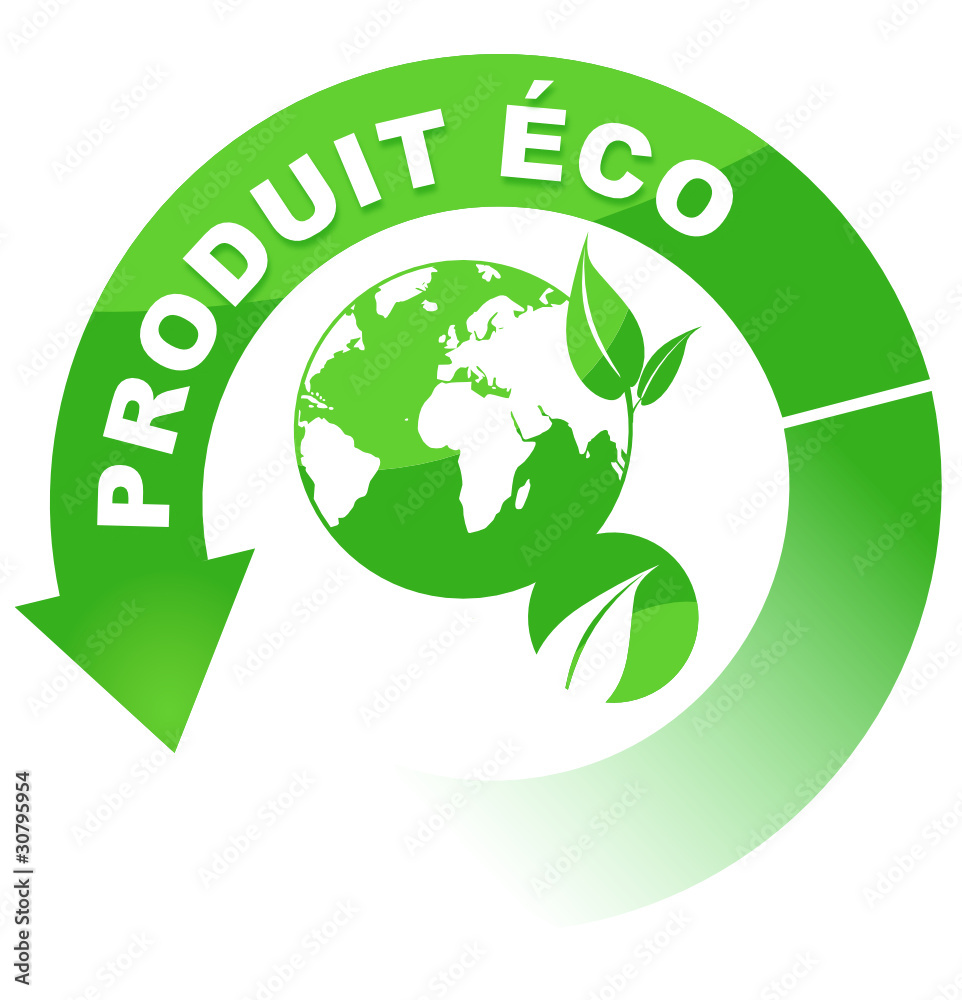 produit éco sur vignette fléchée verte produit éco sur vignette fléchée verte